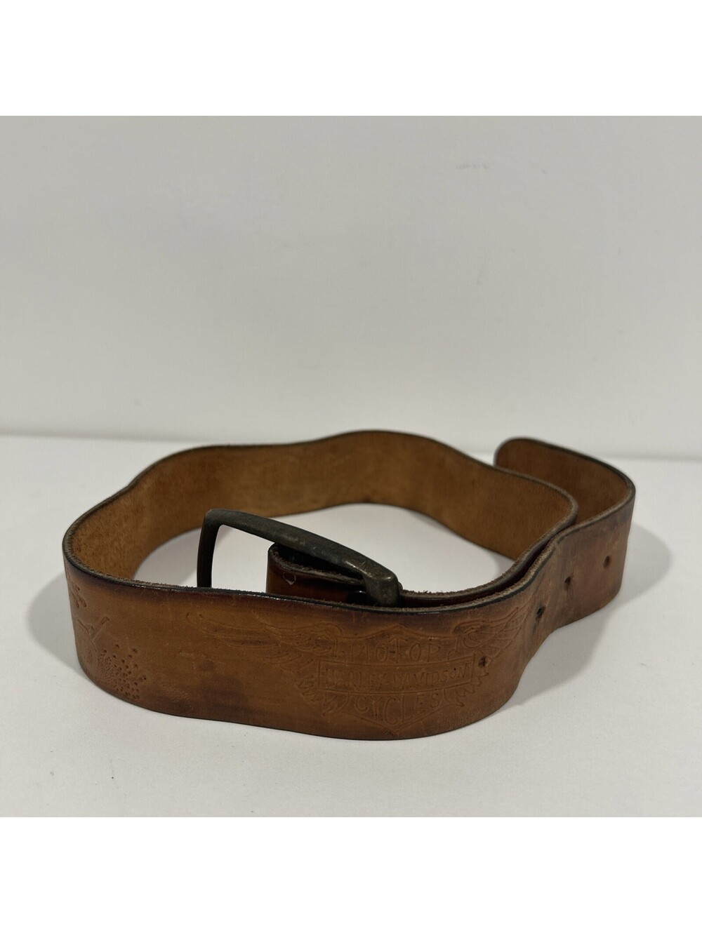 Vintage Tooled Women’s Leather Harley Davidson Belt